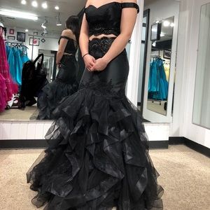 Black 2 Piece Prom dress